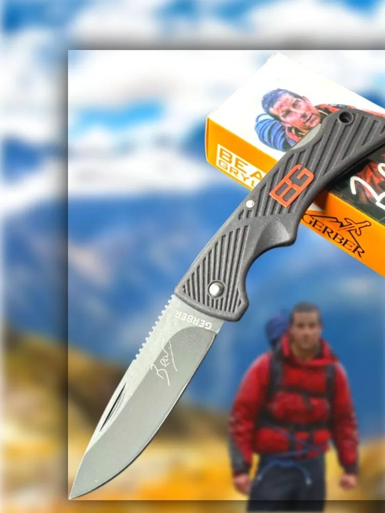 Складной нож Gerber длина лезвия 5 см (с картой OZON)