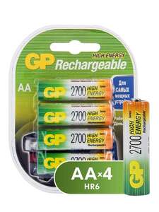 Аккумуляторы GP 4шт. / 2700 мА*ч / АА