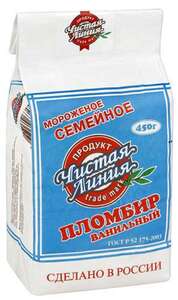 [г. Лобня]Пломбир в мешке Чистая линия 450г