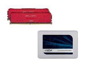 [Из США, нет прямой доставки] КОМБО: 32Gb Ballistix (2 x 16GB) DDR4 2666 Memory + Crucial MX500 1TB 2.5" SSD
