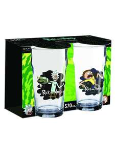Набор пивных бокалов "Рик и Морти" черный 570 мл, 2 шт