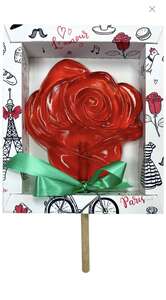 Карамель леденец Роза, на палочке 350гр.