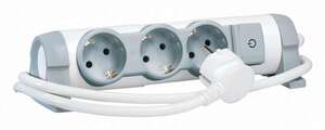 Удлинитель Legrand Комфорт 3X2К+З 1,5м бело-серый (694621)