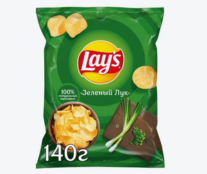 Чипсы Lay's Зеленый лук 140г (Москва, возможно и др.)
