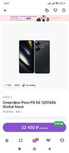Смартфон Poco F6 12/512