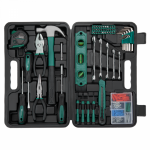 Набор ручных инструментов в кейсе, 152 предмета + 128 бонусов