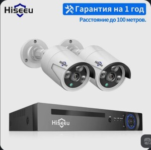 Комплект видеонаблюдения 5mp POE Hiseeu (цена с ozon картой)