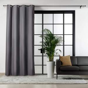 [МСК] Штора на люверсах, блэкаут, цвет 13, темно-серый, 150x280 см, A90030E-dark grey + 288 бонусов