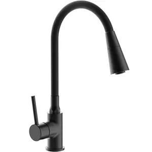 [МСК] Смеситель Frap F4044-6 для кухни, с гибким изливом, черный