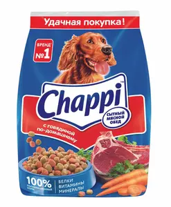 Сухой корм для собак Chappi «Сытный мясной обед. С говядиной по-домашнему» 600г