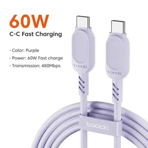 Кабель Toocki, Type-c на Type-c, 60w, 1m