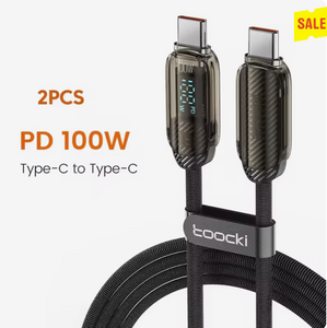 Кабель для зарядки Toocki, 2 шт., PD 100W, Type-c to Type-c