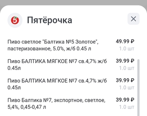 Пиво Балтика №7 Мягкое светлое 4.7%, 450 мл