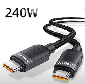 Кабель для передачи данных Rocoren 240 Вт Type-C /Type-C