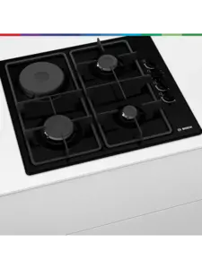 Комбинированная варочная панель Bosch PBY6C6B62O (Оригинал) 3 газовых конфорки + 1 электрическая конфорка, с картой OZON