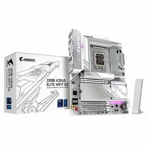 Материнская плата Gigabyte Z890 AORUS ELITE WIFI7 ICE, LGA1851, Intel Z890, ATX, RTL (Z890 AORUS ELITE WIFI7 ICE)