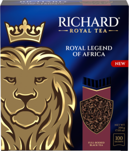 Чай черный Richard Royal Legend of Africa в пакетиках, 100 пак. (цена при оплате яндекс.пей или альфа) 