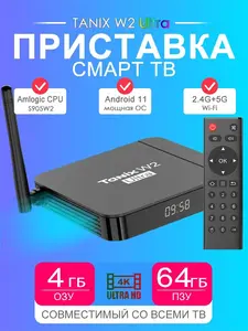 ТВ-приставка Tanix W2 Ultra 4/64GB S905W2 (цена с ozon-картой, из-за рубежа)