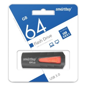 USB флешка 64 ГБ SmartBuy Iron black USB 3.0