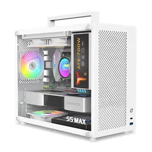 Корпус ПК S5 MAX, стекло, белый, с дверной ручкой (из-за рубежа)