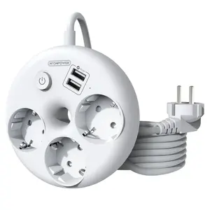 Удлинитель сетевой NTONPOWER ODR, 3 розетки, 2 USB (из-за рубежа)