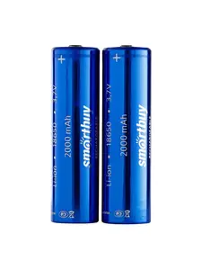 2 шт. аккумулятор SmartBuy LI18650, 2000 мАч (SBBR-18650-2S2000) с картой OZON