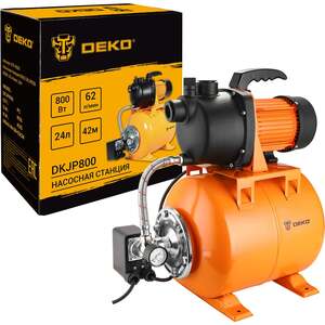 Насосная станция DEKO DKJP800, 800Вт, 62 л/мин, бак 24 л (с ВБ кошельком)