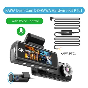 Видеорегистратор KAWA Dash Camera 4К, Передний и задний. GPS, WiFi