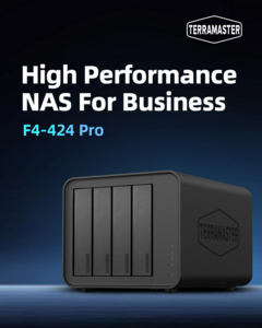 NAS TerraMaster F4‑424 PRO, 4 HDD+2 М2, TOS6, Core i3, 32GB DDR5 RAM (из РФ)
