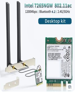 WiFi адаптер 7265NGW 1200Mbps Bluetooth 4.2 M.2 2.4G/5G (из-за рубежа, по Озон карте)