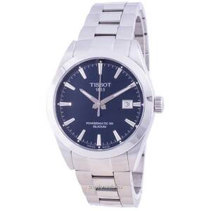 Швейцарские мужские часы Tissot Gentleman Powermatic 80 Silicium Automatic T127.407.11.041.00 / T1274071104100 100M 