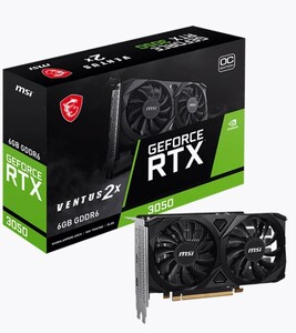 Видеокарта MSI RTX 3050 6 ГБ RTL (RTX 3050 VENTUS 2X E 6G OC) (с WB кошельком)