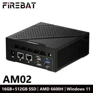 Мини-ПК FIREBAT (AMD Ryzen 5 6600H, RAM 16 ГБ, SSD 512 ГБ, AMD Radeon 660M, Windows 11 Home) из-за рубежа