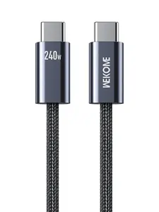 Кабель Wekome Type-C Type-C, 1 м, в тканевой оплетке, 240W (с Озон-картой, 150 баллов за отзыв)