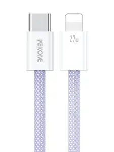 Кабель Wekome Type-C - Lightning , 1 м в тканевой оплетке, 30W (с Озон-картой, 150 баллов за отзыв)