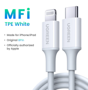 Кабель UGREEN MFi Lightning 20 Вт PD USB C (из-за рубежа)