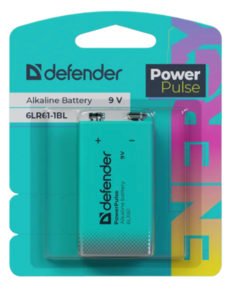 Батарейка Крона Defender алкалиновая/щелочная 1 штука (с ВБ кошельком)