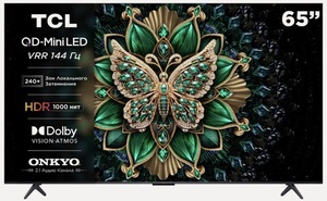 Телевизор 65" TCL 65C6K, MiniLED, Google TV