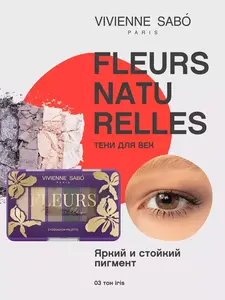Тени для век VIVIENNE SABO Fleurs 03 палетка теней матовые серые (с WB кошельком)