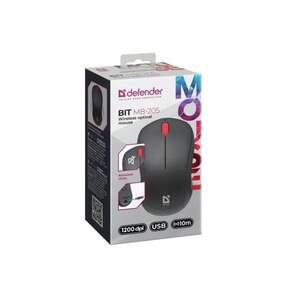 Беспроводная мышь Defender Bit MB-205 black + 200 баллов за отзыв (с картой OZON)