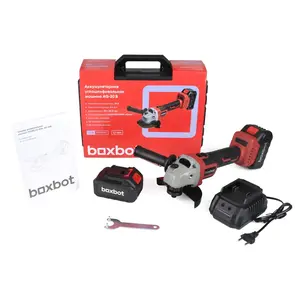 УШМ (болгарка) бесщеточная, аккумуляторная, 2 АКБ 4.0 А/ч, в кейсе Boxbot 20В, диск 125 мм, AG-20B (c Ozon картой)