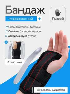 Бандаж на лучезапястный сустав, ортез.