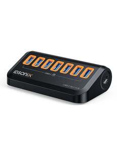 USB-хаб 3.2 Gen 1 iDsonix DAU3 7 портов USB-A + Type-C питание 5V/3A (с картой OZON, из-за рубежа)