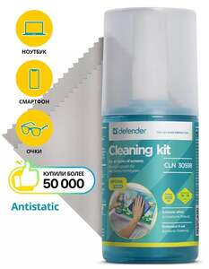 Чистящее средство и салфетка из микрофибры Defender Optima 200 мл (с ВБ кошельком)