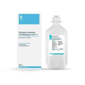 Натрия хлорид, 0.9% 400 мл