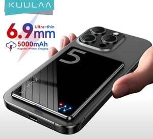 KUULAA Magsafe Power Bank 5000 мАч (Магнитное беспроводное зарядное устройство)