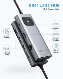 USB-C хаб GGPW 8-в-1 PD 100W (цена с озон-картой, из-за рубежа)