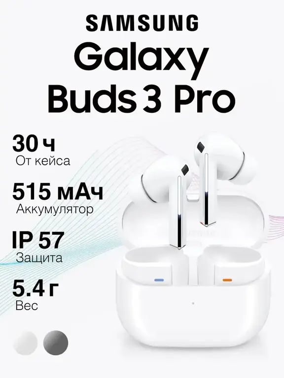 TWS Наушники Samsung Galaxy Buds3 Pro White (wb кошелек)