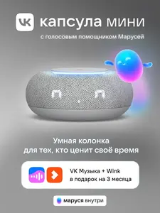 Умная колонка Капсула Мини с Марусей MRC02GY (с ВБ кошельком)
