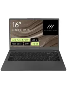 Ноутбук MACHCREATOR One D6, 16", IPS, 1920х1080, R5 7430U, 16/512 ГБ, без ОС (с макс. кошельком ВБ)